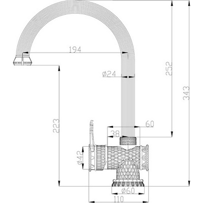 Смеситель для кухни ZorG Antic A 407K-BR Бронза