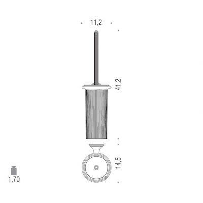 Ершик для унитаза Colombo Design Hermitage В3307.HPS Белый, Золото