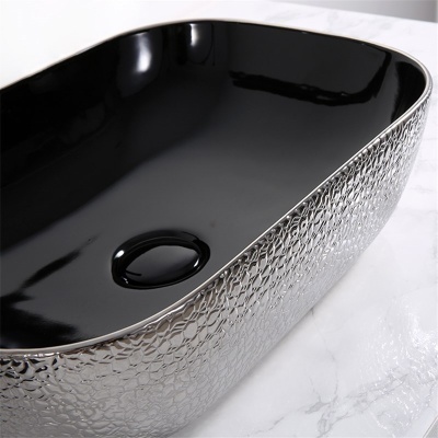 Раковина-чаша Mira 46 MR-4632BS Черная Серебро