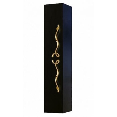 Шкаф пенал Aqwella Clarberg Due amanti 25 Due.05.25/BLK/GL Черный ручки Золото