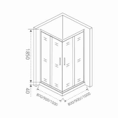Душевой уголок Good Door Neo CR-100-C-CH 100х100 профиль Хром стекло прозрачное
