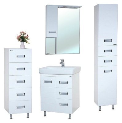 Тумба c раковиной Bellezza Сиена 60 2 ящика Белая