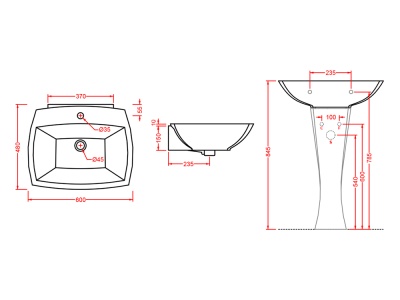 Раковина Artceram Jazz 70 JZL004 01 00 Белый