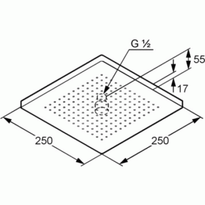 Верхний душ Kludi A-Qa 6654105-00 Хром