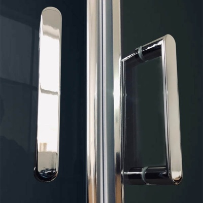 Душевая кабина Royal Bath BP 120х80 RB8120BP3-BT-CH-R с гидромассажем профиль Хром задняя стенка Черная