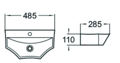 Раковина SantiLine 49 SL-2004 Белая