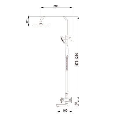 Душевая система Raiber R0803 Золото