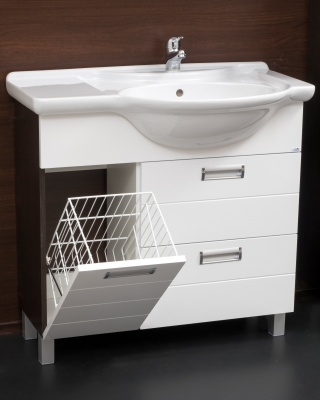 Тумба под раковину Cerutti SPA Сити 90 R 6744 Белая Венге