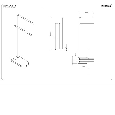 Полотенцедержатель Sonia Nomand 176250 Черная матовая