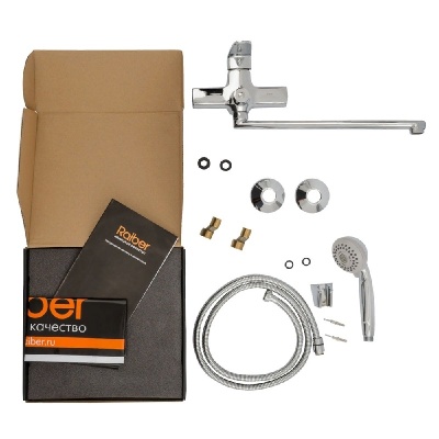 Смеситель для ванны Raiber Quattro R6003 универсальный Хром