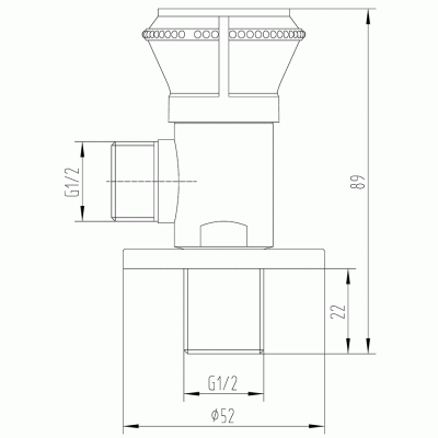 Запорный вентиль Milacio MC.007.BBR Черная бронза