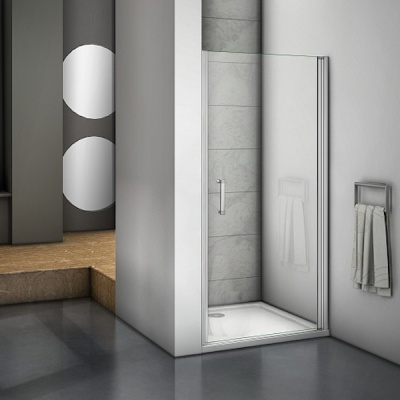Душевая дверь в нишу Good Door Mokka DR-90-C-WE 90 профиль Алюминий белый стекло прозрачное