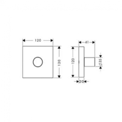 Переключатель Axor Starck 10972000 Хром