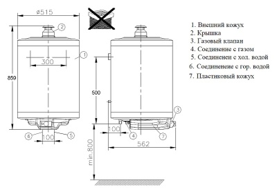 Водонагреватель HAJDU GB 80.2 Белый