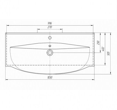 Тумба c раковиной Bellezza Сесилия 105 Капучино