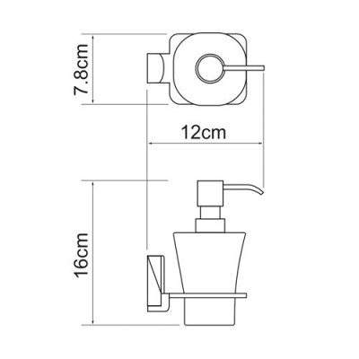 Дозатор для жидкого мыла WasserKRAFT Leine K-5099W Хром