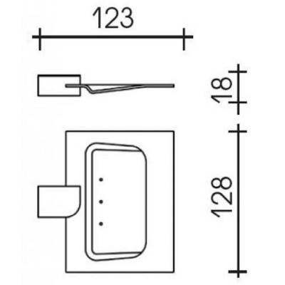 Мыльница настенная Schein Allom 222G Хром