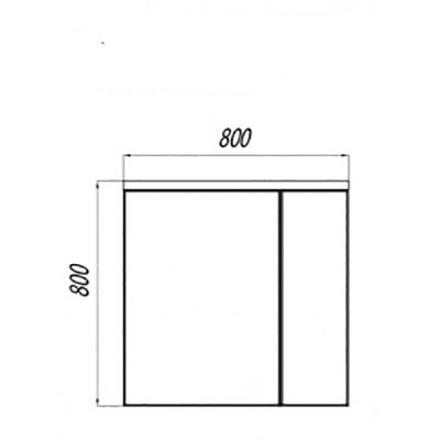 Зеркальный шкаф Акватон Брук 80 1A200602BC010 Белый