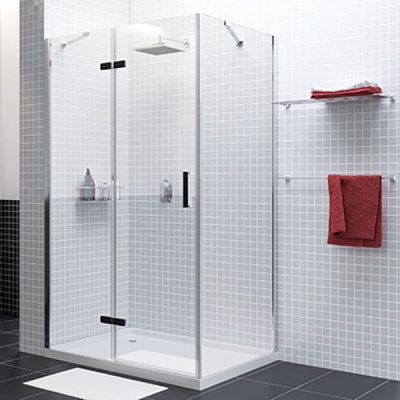 Душевой уголок WasserKRAFT Aller 120x90 L 10H07LBLACK MATT Хром