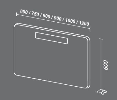 Зеркало SanVit Модерн 60 с подсветкой с кнопочным выключателем Зеркало SanVit Модерн 60 с подсветкой с кнопочным выключателем
