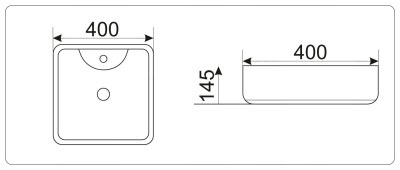 Раковина-чаша CeramaLux 40 9443 Белая