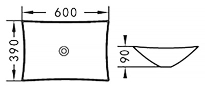 Раковина CeramaLux 60 78123 А Белая