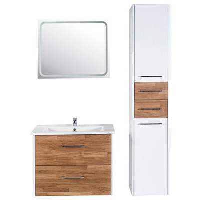 Тумба под раковину ASB-Woodline Оскар 75 подвесная Дуб Белый