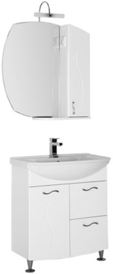 Зеркало со шкафом Aquanet Моника 75 186774 R Белое