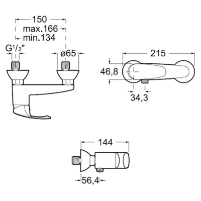 Смеситель для душа Roca Monodin 5A2107C00 Хром