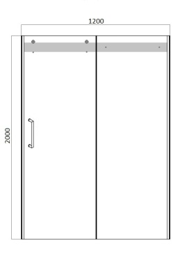Душевая дверь Bravat Wave 120 BD120.4102S профиль Хром стекло прозрачное
