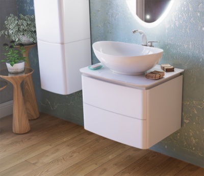 Тумба под раковину Raval Moon 60 подвесная Белая