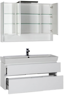 Тумба под раковину Aquanet Виго 120 183404 подвесная Белая