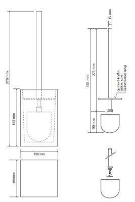 Ершик для унитаза Bemeta Vista 120113316-100 Черный