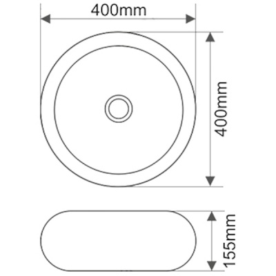 Раковина Melana 40 MLN-A373L Белая, Золото