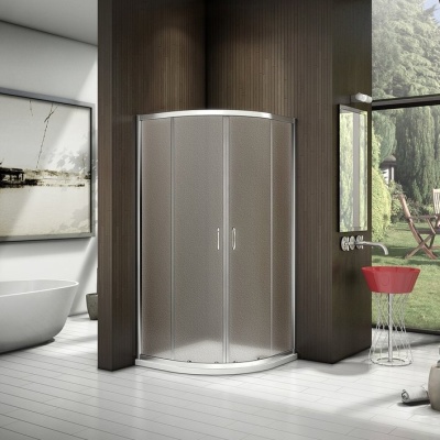 Душевой уголок Good Door Latte R-90 90x90 профиль Белый стекло прозрачное