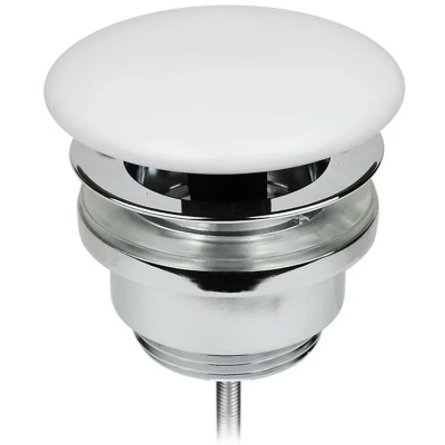 Донный клапан AeT A037101 Хром Белый матовый