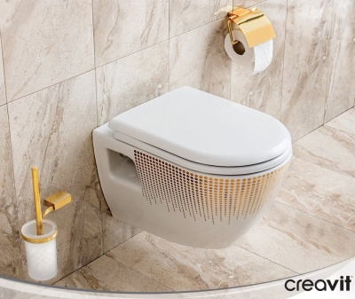 Унитаз биде Creavit Terra TP325-00CB00E-NA00 подвесной Белый с декором без сиденья
