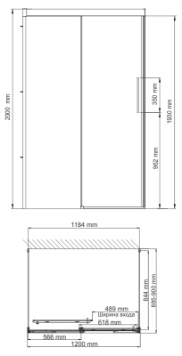 Душевой уголок WasserKRAFT Kammel 18S21 120x90 Хром
