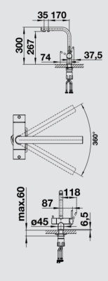 Смеситель для кухни Blanco Fontas II Хром