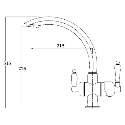 Смеситель для кухни ZorG Clean Water ZR 327 YF BR Бронза