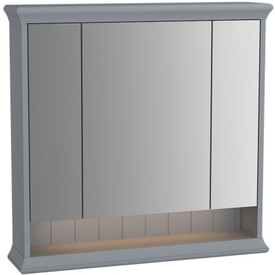 Зеркальный шкаф Vitra Valarte 80 62232 с подсветкой Серый матовый