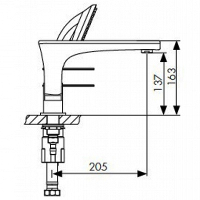 Смеситель на борт ванны Kaiser Star 02222 Хром