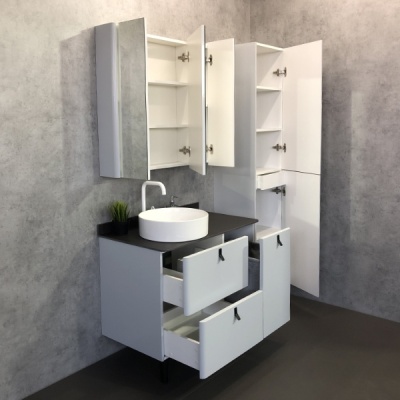 Тумба с раковиной Comforty Сорренто 90Н 00-00000821 Светло-серая