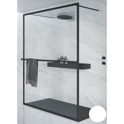 Душевая перегородка Riho Lucid GD401 120 GD312W000 профиль Белый стекло прозрачное