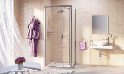 Душевой уголок WasserKRAFT Weser 78F 90x90 Хром