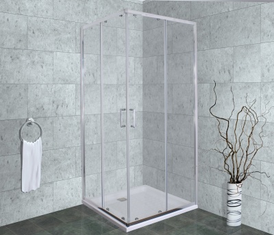 Душевой уголок Timo Altti 618 80x80 ALTTI-618C профиль Хром стекло прозрачное