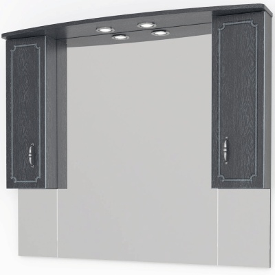 Зеркало со шкафом Какса-А Патина 120 4396 Черное с белым