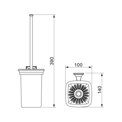 Ершик для унитаза Novella Imperiale IM-09111 Хром