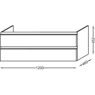 Тумба под раковину Jacob Delafon Vox 120 EB2021-RA-442 подвесная Серый антрацит