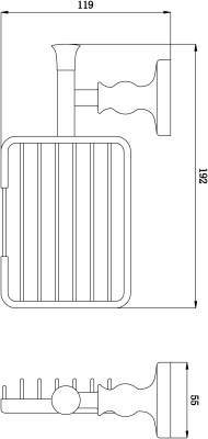 Мыльница Rush Crete CR35410 Бронза